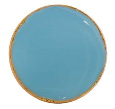 Turquoise Round Metal and Resin Cabinet Knobs