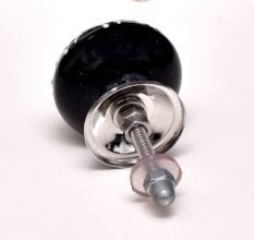 Black Floral Embossed Cabinet knob