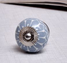 Grey Floral Embossed Cabinet knob