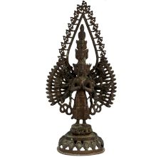 Handmade Brass Statue Of Eleven-Headed Avalokiteshvara