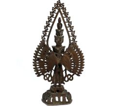 Handmade Brass Statue Of Eleven-Headed Avalokiteshvara