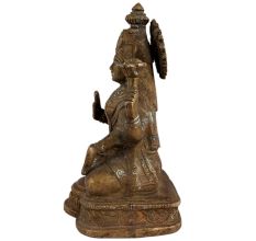 Hand Made Brass Goddess Laxmi Statue Four Hands On A Lotus Base
