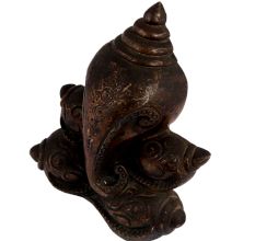 Brass Five Conch Ganesh Ganpati Idol Wall Decoration