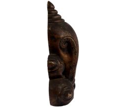 Brass Five Conch Ganesh Ganpati Idol Wall Decoration