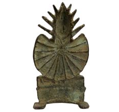 Old Brass Tribal Goddess Mata Statue With Unusual Outfit