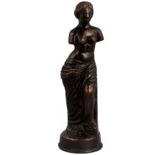 Brass Statue Of Standing English Lady Modern Art Decoration