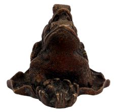 Brass Good Luck Frog with Child feng shui gift