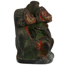 Brass Three Monkey Sitting Together Statue