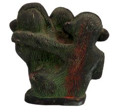 Brass Three Monkey Sitting Together Statue