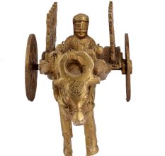 Brass Open Bullock Cart Home Decoration Showpiece