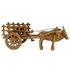 Brass Open Bullock Cart Home Decoration Showpiece