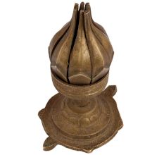 Brass Lotus Flower Rotating Candle Holder
