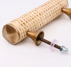 Natural Small Round Rattan Cabinet Handles