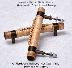Natural Small Round Rattan Cabinet Handles