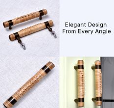 Natural Small Round Rattan Cabinet Handles