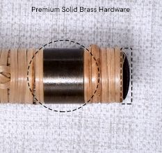 Natural Small Round Rattan Cabinet Handles
