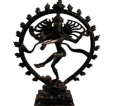 Black Brass Nataraja Lord Dancing Shiva Statue Showpiece