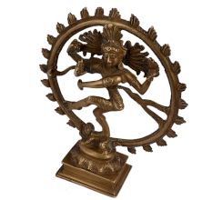 Golden Brass Shiva Statue King Of Dance Gift And Decoration