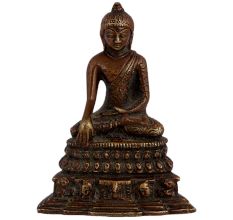 Brass Sitting Buddha Meditation Base On Lotus Base