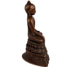 Brass Sitting Buddha Meditation Base On Lotus Base