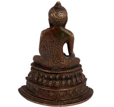 Brass Sitting Buddha Meditation Base On Lotus Base