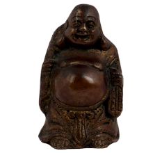 Brass Standing Buddha Statue For Wealth And Happiness