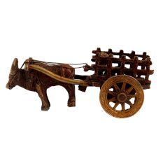 Brass Bullock Cart Decoration Showpiece
