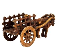 Brass Bullock Cart Decoration Showpiece