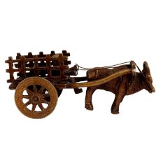 Brass Bullock Cart Decoration Showpiece