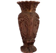 Decorative Brass Garden Planter With Embossed Vines Leaves Design