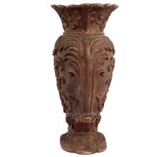 Decorative Brass Garden Planter With Embossed Vines Leaves Design