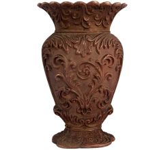 Decorative Brass Garden Planter With Embossed Vines Leaves Design