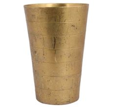 Handcrafted Brass Segmented Design Punjabi Lassi Glass Cup