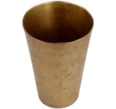 Handcrafted Brass Segmented Design Punjabi Lassi Glass Cup