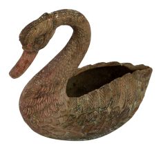 Hand made Brass Swan Planter