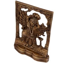 Brass Goddess Laxmi Statue 18 Hands Cobra Head Decorative Prabhavali