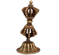 Brass Tibet Dorje Phurba On Stand Showpiece