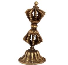 Brass Tibet Dorje Phurba On Stand Showpiece
