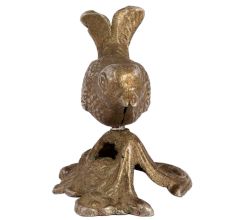 Brass Wren On A Branch Showpiece With Silver Finish