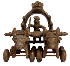 Brass Vintage Bullock Cart Statue  Home Decoration