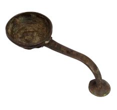 Hindu Brass Puja Dhoopakal with Curved Handle