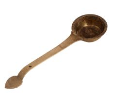 Brass Pooja Spoon With a Small Cup With Long handle