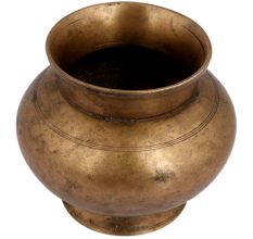 Holy Ritual Brass Round Water Pot For Decoration