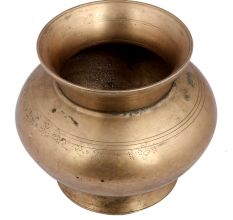 Handcrafted Used Brass Water Pot