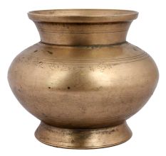 Handcrafted Used Brass Water Pot