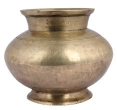 Golden Brass Water Pot For Home And Temple Worship