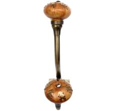 Brown Golden Leaf Ceramic Antique Iron Hook