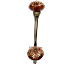 Cherry Wave Etched Ceramic Antique Iron Hook