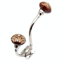 Cherry Wave Etched Ceramic Silver Iron Hook