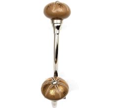 Golden Leaf Ceramic Floral Silver Iron Hook